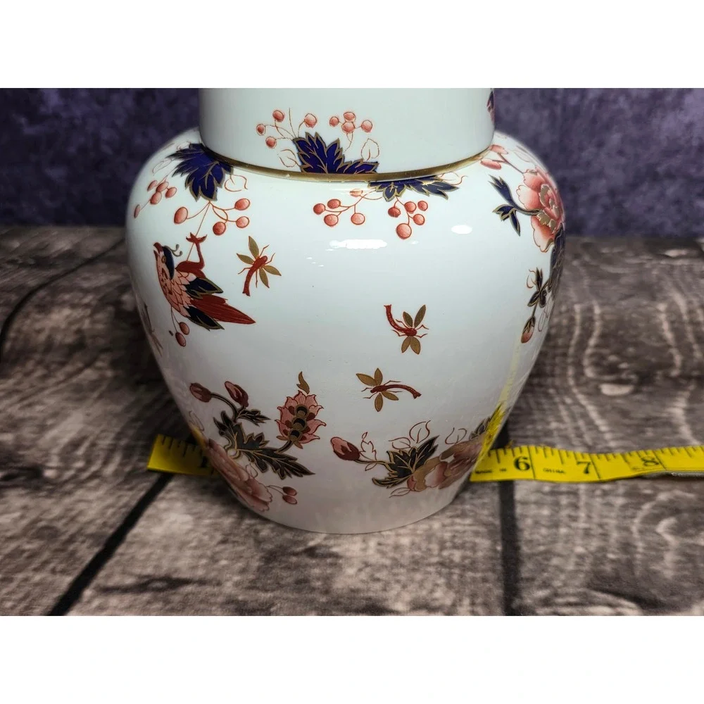 Coalport Hong Kong Bone China Ginger Jar with Lid‎ Made in England Chinoiserie